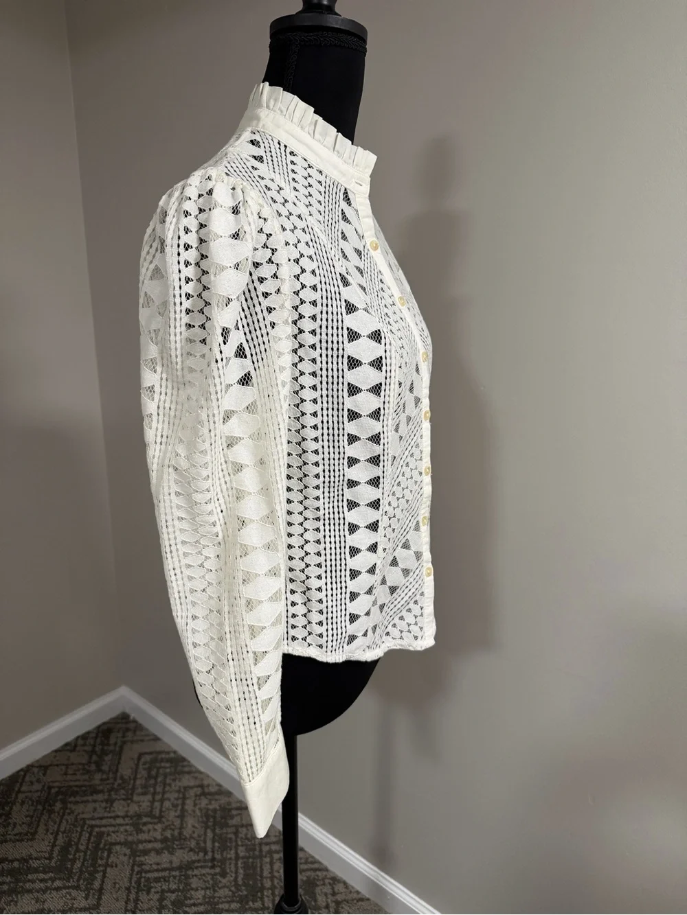 Anthropologie Laced Buttondown